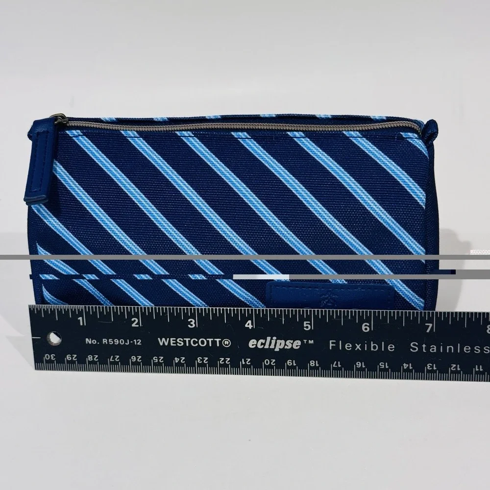 United Airlines‎ X Brooks Brothers Blue Striped Men's Shaving Travel Bag NWOT